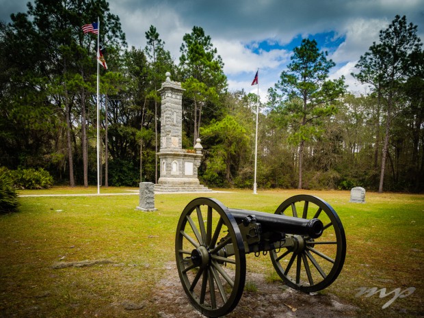 View of the memorial at the Olustee Battlefield State Park, Olustee, Florida.