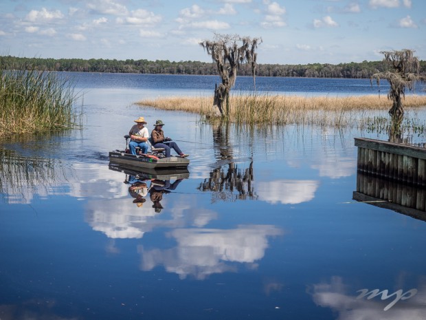 Returning from a morning of fishing, Ocean Pond, Olustee, Florida