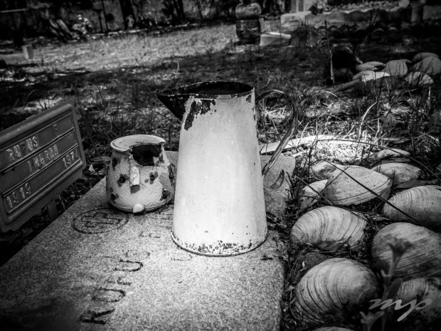 Grave adornments, Shiloh Cemetery, Cedar Key, Florida