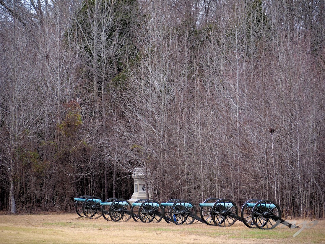 Artillery, The Peach Orchard, Shiloh National Military Park Battlefield in western Tennessee