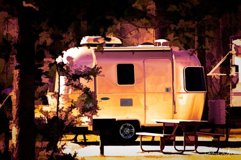 Airstream Sport Camper Sunset